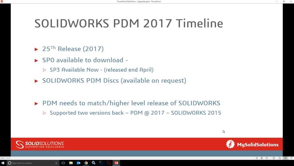 Upgrading SOLIDWORKS PDM