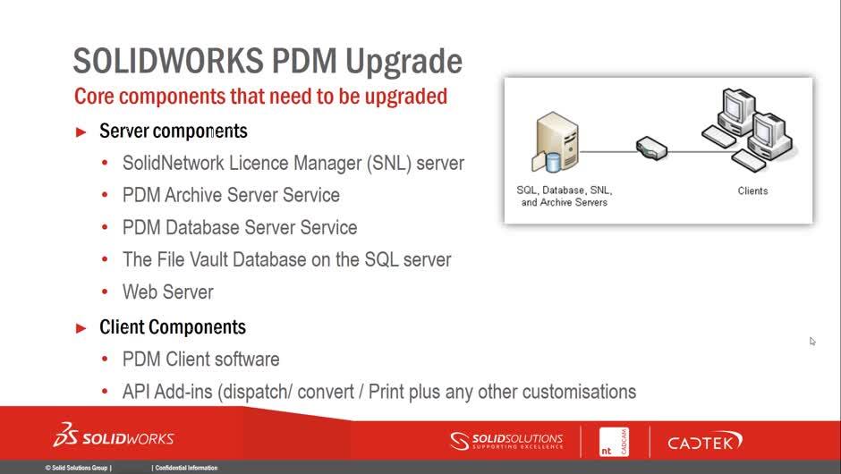 Upgrading SOLIDWORKS PDM 2018