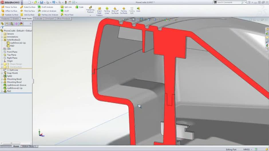 SOLIDWORKS - Snap Hook and Groove 