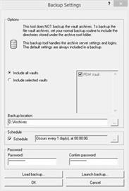 PDM Standard Database Backups And Maintenance