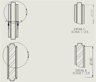 Foreshortened Dimensions On Section Views