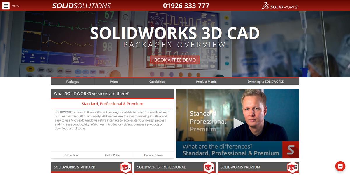 SOLIDWORKS 3D CAD Packages | Solid Solutions