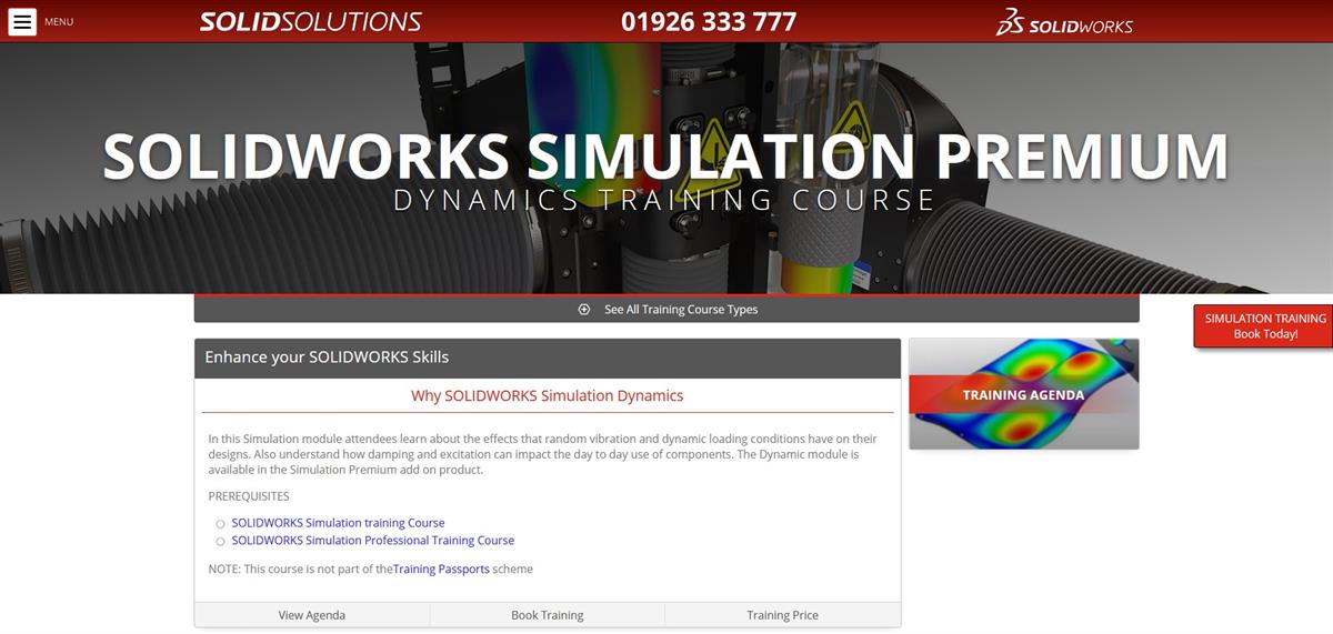 SOLIDWORKS Simulation Premium Dynamics Training Course | Solid Solutio